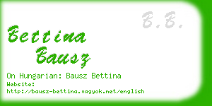 bettina bausz business card